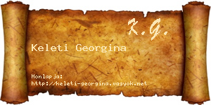 Keleti Georgina névjegykártya